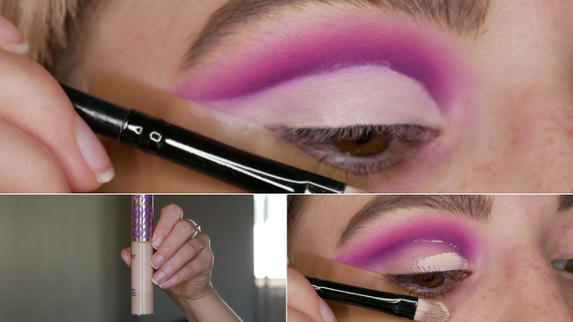 Purple store cut crease